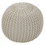 Knit Cream Pouffe | Kids