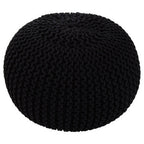 Knit Black Pouffe | Kids