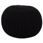 Knit Black Pouffe | Kids