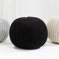 Knit Black Pouffe | Kids