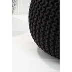 Knit Black Pouffe | Kids
