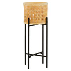 Small Rattan Planter with Metal Stand | Depok
