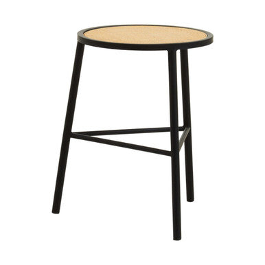 Rattan Seat Stool with Metal Legs | Depok