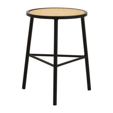 Rattan Seat Stool with Metal Legs | Depok