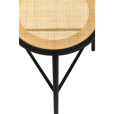 Rattan Seat Stool with Metal Legs | Depok