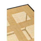 Natural Rattan Top and Black Metal Coffee Table | Depok