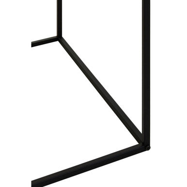 Natural Rattan Top and Black Metal Coffee Table | Depok