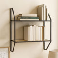 Two Tier Rattan and Metal Wall Shelf | Depok