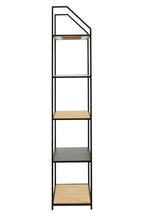 Depok Rattan And Metal Five Tier Shelf Unit