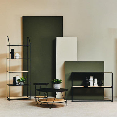 Depok Rattan And Metal Five Tier Shelf Unit