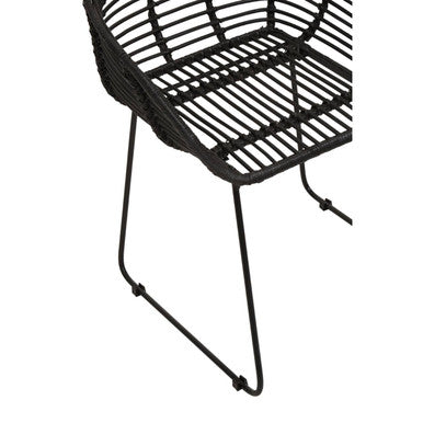 Black Natural Rattan Chair | Lagom
