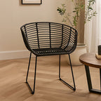 Black Natural Rattan Chair | Lagom