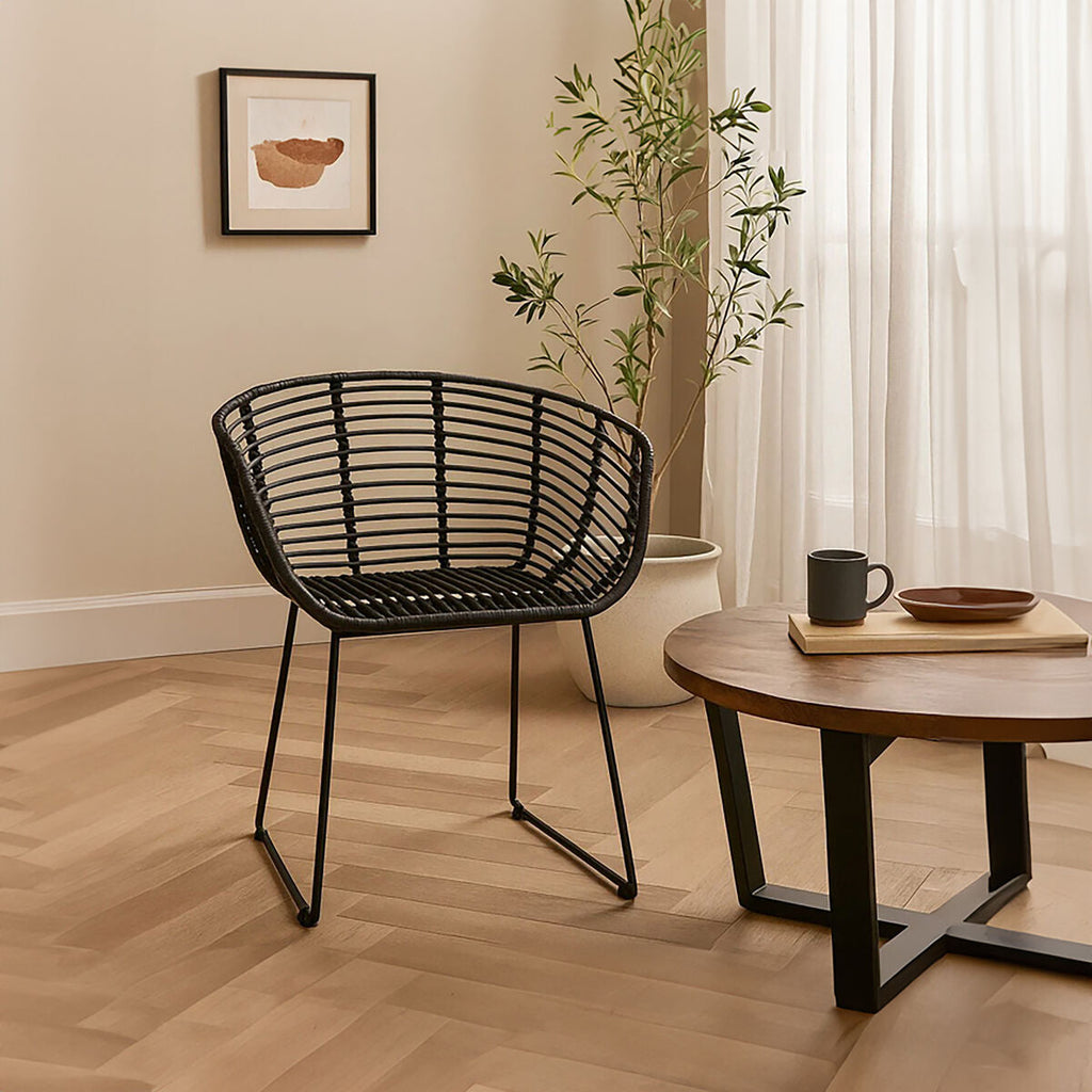 Black Natural Rattan Chair | Lagom