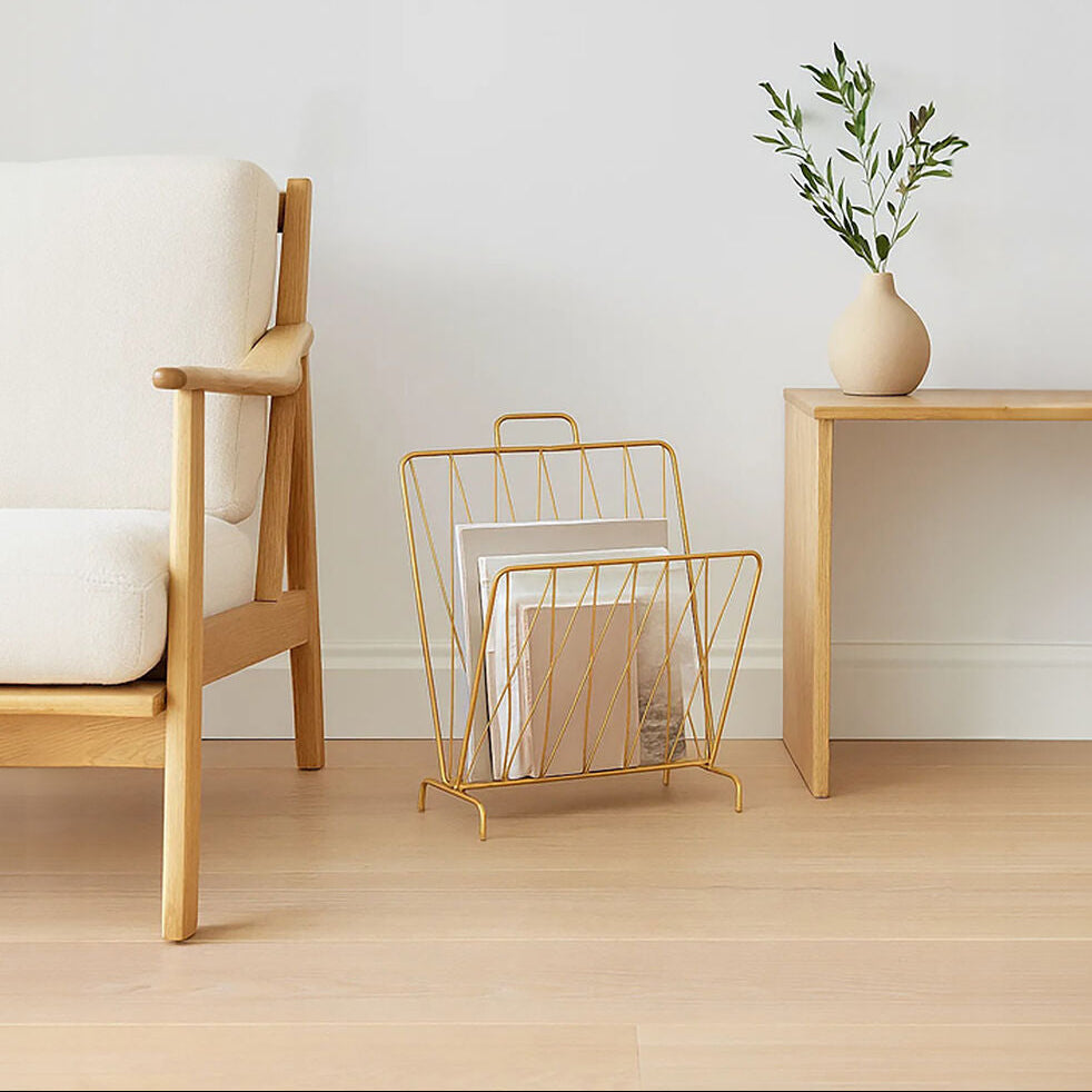 Gold Finish Magazine Rack | Avento