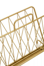 Gold Finish Two Pocket Magazine Rack | Avento