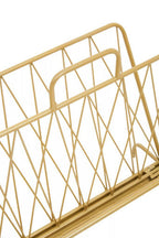 Gold Finish Two Pocket Magazine Rack | Avento