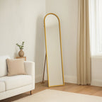 Gold Finish Floor Mirror | Avento