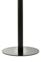Matt Black Steel and Glass Top Round Dining Table | Metropolitan