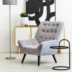 Black Round Top Side Table with Black Finish Iron Hanging Frame | Trosa