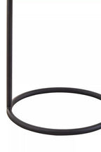 Black Round Top Side Table with Black Finish Iron Hanging Frame | Trosa