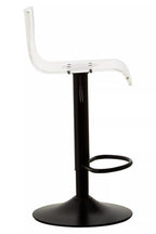 Clear Acrylic Seat Bar Stool with Black Base | Baina