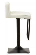 White Leather Effect and Black Base Bar Chair | Baina