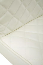 White Leather Effect and Black Base Bar Chair | Baina