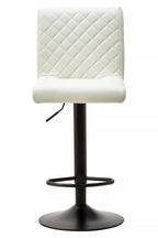 High Back White Leather Effect Bar Chair | Baina