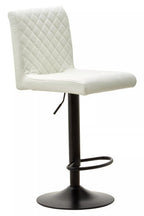 High Back White Leather Effect Bar Chair | Baina
