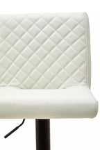 High Back White Leather Effect Bar Chair | Baina