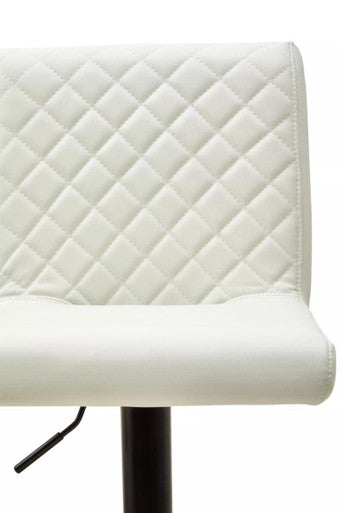 High Back White Leather Effect Bar Chair | Baina