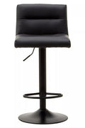 Black Leather Effect Bar Stool | Baina