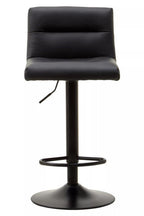 Black Leather Effect Bar Stool | Baina