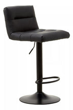 Black Leather Effect Bar Stool | Baina