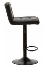 Black Leather Effect Bar Stool | Baina