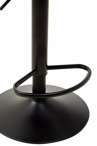 Black Leather Effect Bar Stool | Baina