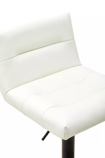 White Leather Effect Bar Stool | Baina