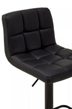 Black Faux Leather Bar Chair | Baina