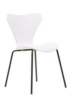 White Seat and Black Legs Dining Chair | Laila