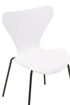 White Seat and Black Legs Dining Chair | Laila