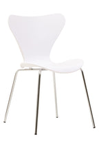 White Seat and Silver Chrome Legs Dining Chair | Laila
