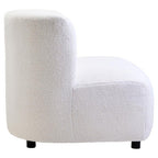 Ivory Boucle Effect Armless Lounge Chair | Montreal