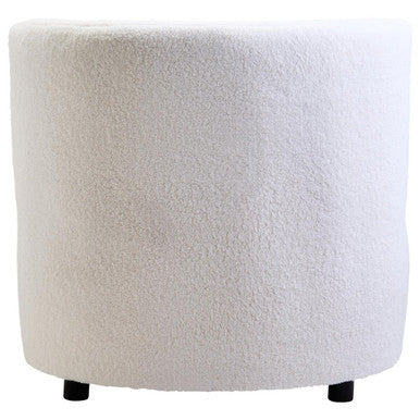 Ivory Boucle Effect Armless Lounge Chair | Montreal