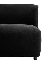 Black Boucle Effect Armless Lounge Chair | Montreal