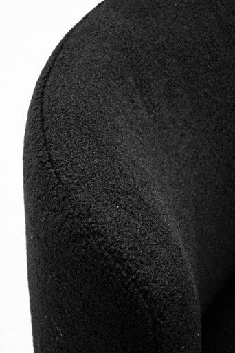 Black Boucle Effect Armless Lounge Chair | Montreal