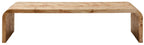 Natural Burl Wood Curved Coffee Table with Smooth Curved Edges | Mota