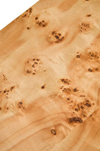 Natural Burl Wood Curved Coffee Table with Smooth Curved Edges | Mota