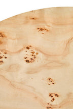 Natural Burl Wood Round Coffee Table with Drum Shape Design | Mota