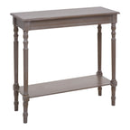 Natural Wooden Console Table with Lower Storage Shelf | Heritage