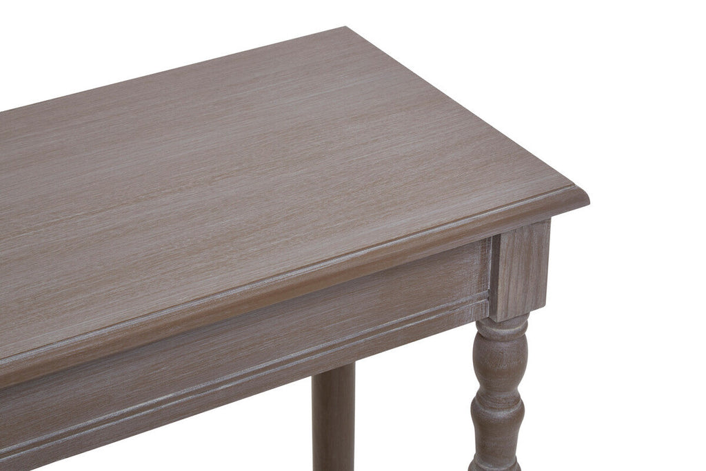 Natural Wooden Console Table with Lower Storage Shelf | Heritage